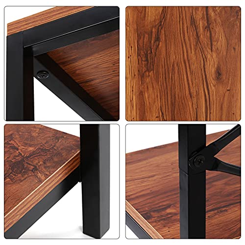 6 Tier Industrial Bookshelf, 71" Tall Bookshelf, Floor Standing Open