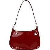 Patent Vegan Leather Evening Purse Shiny Clutch MINI Hobo Handbag Shoulder Bags