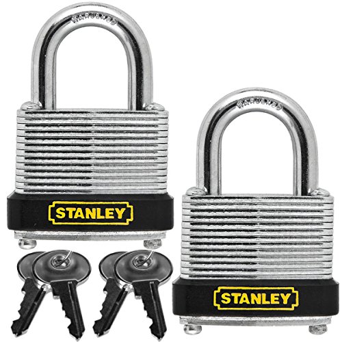 Stanley 2 pack laminated zinc plated steel padlocks &am…