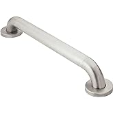 Moen Home Care Bathroom Safety 24 Inch Stainless Steel Handicap Grab Bar for Bathtub and Shower, Elderly Assistance Product with Concealed Screws, Polished Brass, R8924P