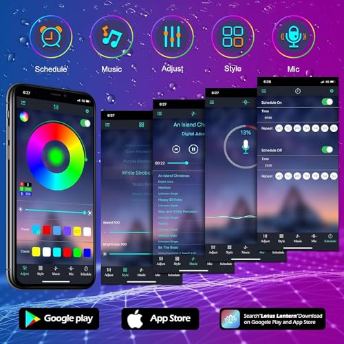 LETIANPAI 300ft/90m Outdoor LED Strip Lights Waterproof with self-Adhesive Back,IP68 Outside Led Lights Strips Waterproof with Bluetooth App Remote,Music Sync RGB Exterior Led Rope Lights for