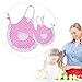 Homgaty Toddler and Mommy Apron, Princess Bowknot Girls Kitchen Apron with Pocket Chef Apron for Women and Kids Baking Cook Painting Party with 2 Layers Cloth Parent-Child Set