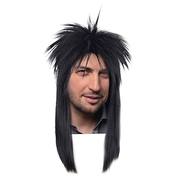 Amazon Com Gessppo Men Long Straight Hair Wigs Black Wig Air