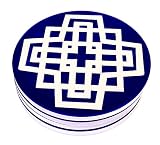 COASTERS FOR DRINKS ABSORBENT - Moisture Absorbing Stone Coaster - Modern Geometric Design, Ceramic Coasters, Table Coaster Set (Blue)