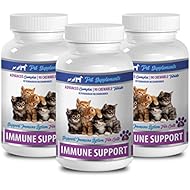 PET SUPPLEMENTS & NUTRITION LLC cat Allergy Help - Immune Support for Cats - Healthy Immune Response - Vet Recommended - Turmeric for Cats - 3 Bottles (270 Chewable Tablets)