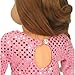 3 Pink Dress Set for 18 Inch Dolls Includes 6 Pieces, Sequin Pink Dress with Purse, Hawaiian Dress and Heart Tee, Pink Skirt and Leggings