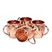 Kitchen Science Moscow Mule Copper Mugs Set of 4 (16oz) | Food Grade 100% Pure Copper Cups | Handcrafted w/Lacquered Hammered Finish, Smooth Rounded Lip, Ergonomic Handle (No Rivet) w/Solid Grip