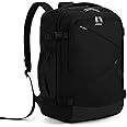 ECOHUB Carry On Travel Backpack, Expandable Airlines Personal Item Bag 18x14x8, Water Resistant 17 inch Laptop Backpack Flight Approved, 12 Pockets 30L Work Backpacks with Wet Pocket & Cable Slot