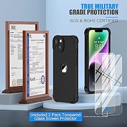 ORETECH for iPhone 14 Plus Case, with [2 x Screen