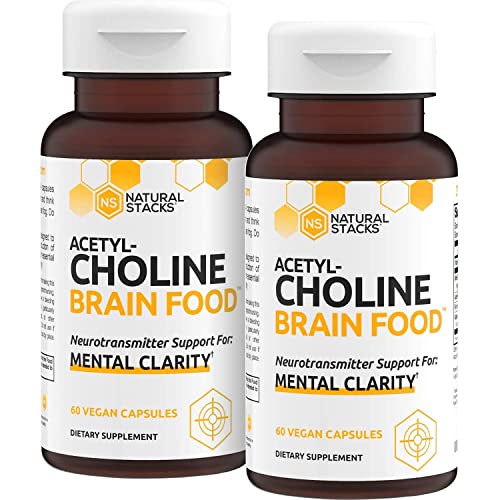 NATURAL STACKS Acetylcholine Brain Food with Alpha GPC Choline (2-Pack ...