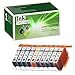 Limeink 10 Pack Compatible Ink Cartridges Replacements for PGI-72 High Yield for Pixma Pro 10 10s Pima pro10s pro10 Printer Cartridge (PBK, MBK, C, M, Y, PC, PM, R, GY, CO)