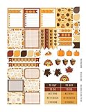 Autumn Fall Harvest Sampler 1 Weekly Planner Stickers Labels Compatible with Erin Condren Vertical Life Planner