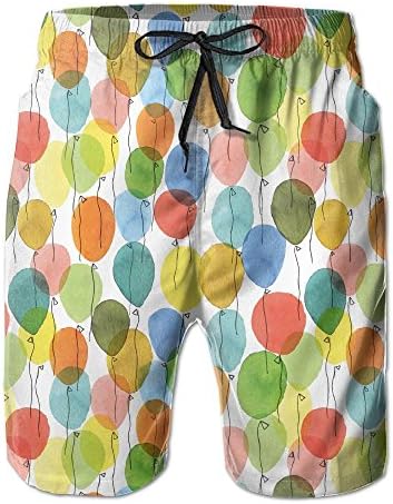 Coloring Balloons Men's Swimwear Beach Short Gym Home Pants Sports Yoga Sweatpants