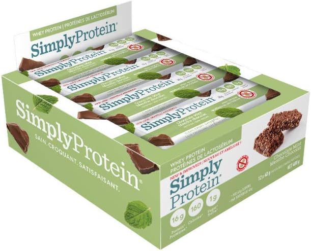The Simply Bar Simply Whey Bar Chocolate Mint 12 bars
