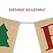 Be Merry Christmas Tree Garland | Holiday Bunting | Indoor/Outdoor Natural Burlap Banner