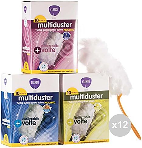 Clendy Set 12 Duster Duvet 10 Spare Scented 202055 Home Cleaning, Multicoloured, One Size