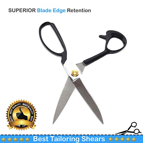 9" Stainless Steel Scissors with Classic Black Handle Ergonomic Comfort
