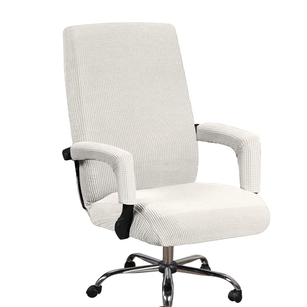 Bestenrose Office Chair Cover Stretch Computer Office High Back Chair Cover with Arm Covers Jacquqard Polyester Washable Slipcovers for Universal Rotating Chair Protectors