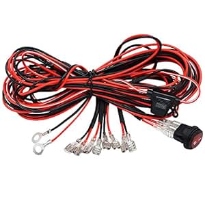 Amazon.com: 4 Lead LED Spot Light Bar Wiring Harness Kit with ON/OFF