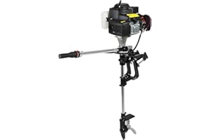 7.5HP Outboard Motor, 4-Stroke Heavy Duty Fishing Boat Engine,Manual/Electric Start Boat Engine for Inflatable Boats,Kayaks,C