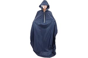 Wheelchair Poncho Lightweight, Breathable and Waterproof Raincoat Reusable and Packable Cape With Hood Men, Women