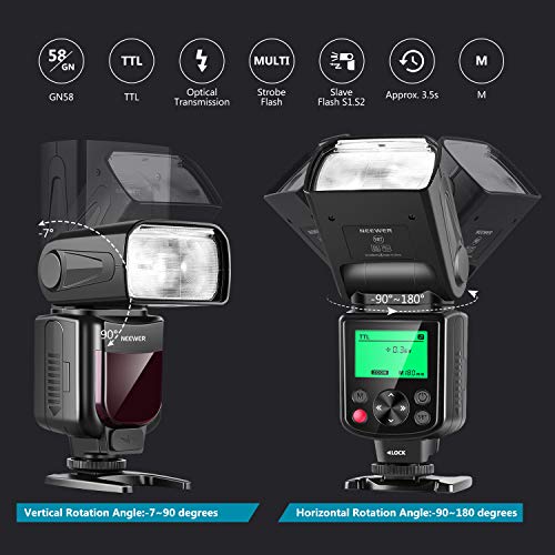 Neewer NW635 TTL GN58 Flash Speedlite with LCD Display