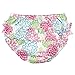 Ruffle Snap Reusable Absorbent Swimsuit Diaper-White Zinnia-18mo