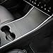 Tesla Model 3 Model Y Center Console Leather Wrap Kit Carbon Fiber Leather Sticker for Tesla Model 3 Model Y Console Protector Accessories