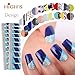 HIGH'S 20 pcs Nail Wraps Decals Art Transfer Sticker Collection Manicure DIY Fullnail Polish Patch Strips for Wedding, Party, Shopping, Travelling (Grand piano)