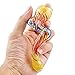 SMKPIP 4.3 inch Tall Curved Tube, Recreational Art Collectable Portable Handmade Glass