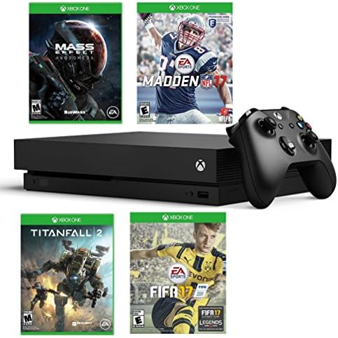 Xbox One X Super Bonus Bundle - Includes - Xbox One X 1TB Console, Controller, Madden NFL 17, Fifa 17, Mass Effect Andromeda and Titanfall 2