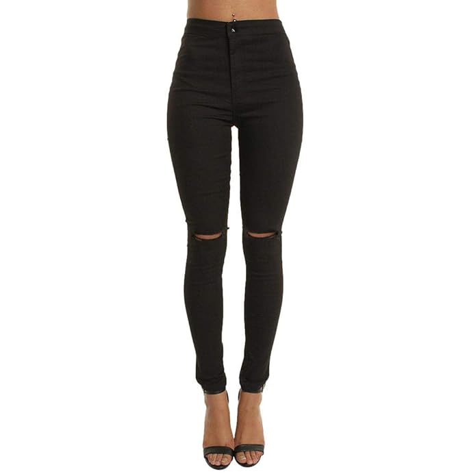 Tomatoa Damen Jeanshose Skinny Stretch Regular Fit Basic Jeans Straight Leg Hosen Damen High Waist Jeans Hose Röhrenjeans Ble