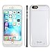 iPhone 6S Plus / 6 Plus (not for iPhone 6 / 6s) Battery Case Charger [Extra Bonus-Tempered Glass Screen Protector], i.VALUX 6800mAh External Battery Backup Protective Charger Case (White)