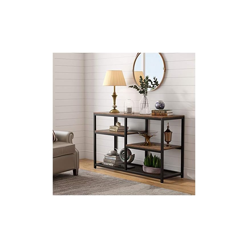 Tribesigns 47 inches TV Stand, Vintage Industrial Media Stand with Net