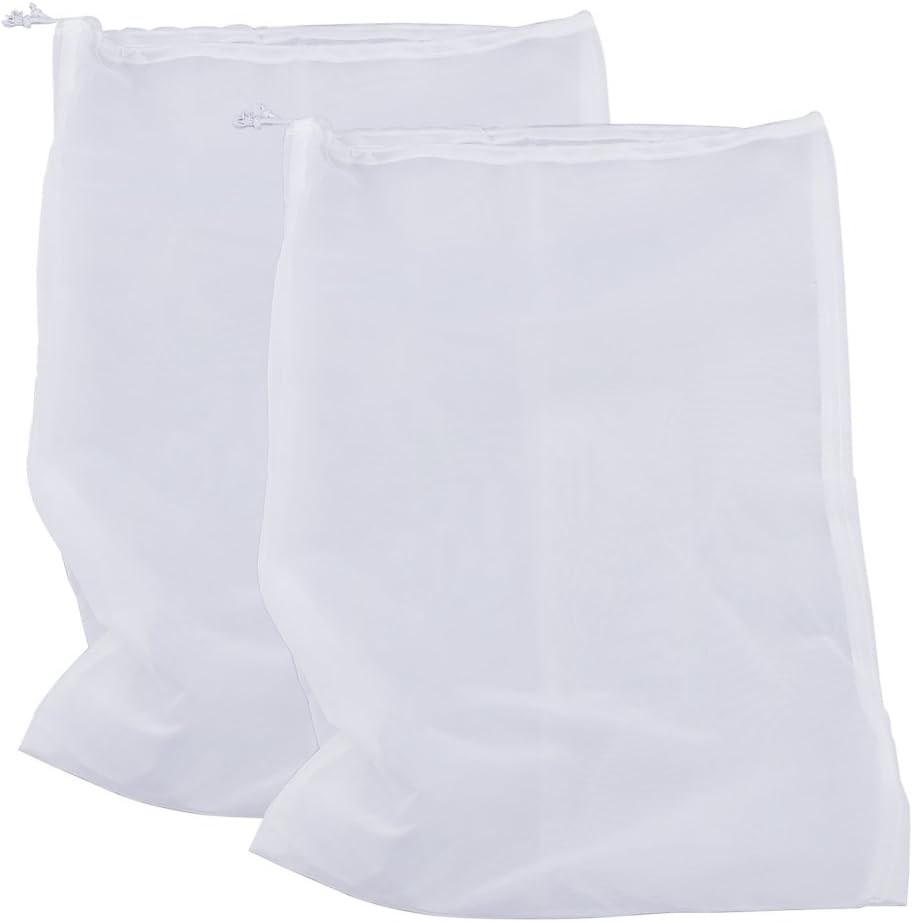 Pinfox 75 Micron Nylon Straining Bag Fine Mesh Food Strainer Bag, Multi Purpose Food Grade Filter Bag for Nut Milk, Juice, Cold Brew, Home Brewing (17.72