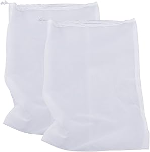 Pinfox 75 Micron Nylon Straining Bag Fine Mesh Food Strainer Bag, Multi Purpose Food Grade Filter Bag for Nut Milk, Juice, Cold Brew, Home Brewing (17.72