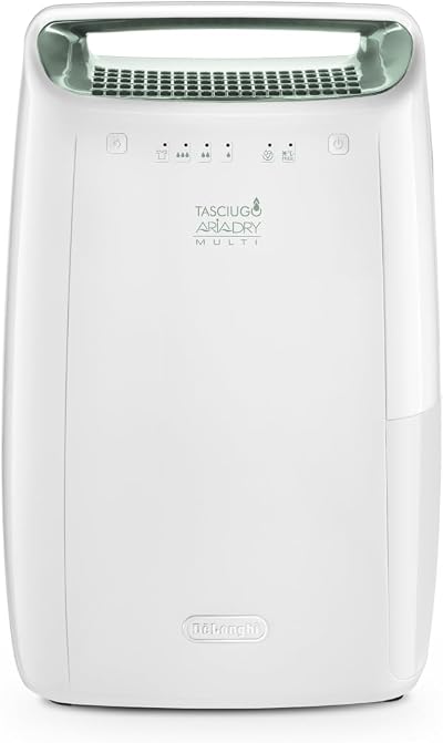 De'Longhi AriaDry DEX212SF Portable Dehumidifier 12L/Day 3-Action Filter Laundry