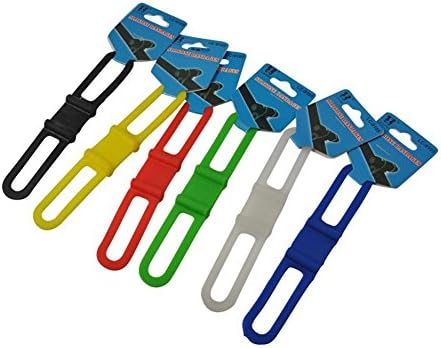 OLESTAR Cycling Bike Bicycle Silicone Band Elastic Strap Bandage Flashlight Phone Strap Tie Ribbon 6PCS