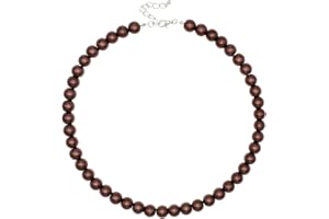 iSPECIAL Colorful Glass Bead & Pearl Choker Necklace Statement Jewelry for Women Long String of Pearls Necklace Fake Pearl Necklaces