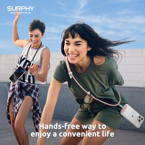 SURPHY Universal Mobile Phone Lanyard, Adjustable and Detachable, Nylon Long Mobile Phone Strap Compatible with Smartphones etc
