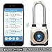 eGeeTouch Outdoor Smart Padlock 4th Gen, Weatherproof, Rugged Design for Commercial use, Bluetooth c/w NFC Fob (Long Shackle)
