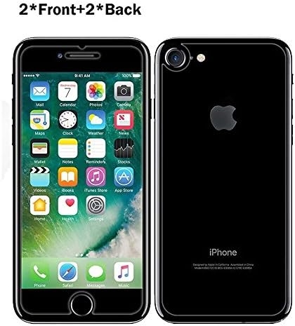 iPhone 8 Front and Back Screen Protector [2 PACKS] Digi4u Screen Protector Premium Shatterproof 9H Tempered Glass Film for Apple 4.7-Inch iPhone 8,iPhone 7