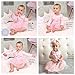 Easter Gifts For Girls - Unique Matching Set of Teether Pacifier Clip, Pink Elephant Teething Toy, 3 Pack Bandana Drool Bibs, 100% Safe BPA Free Silicone, Best for 0 3 6 Months Old Newborn Infant