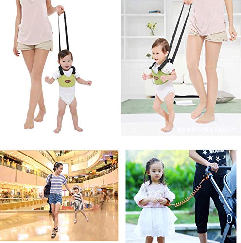 Baby Toddler Rope Toddler Harness Safety Leashes, Baby Leash for Walking, Anti Lost Wrist Link 1.5m,Kids Assistant Strap 1-3 Years Boys and Girls (Green)