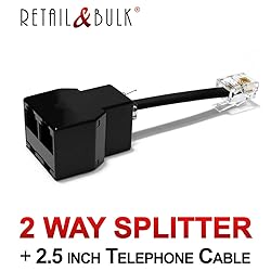 RetailAndBulk Phone Jack Splitter for Landline