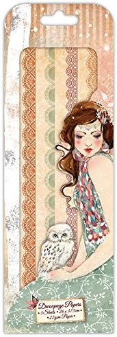 Santoro Willow Premium Deco Mache Papers - Mademoiselle Snow Lace
