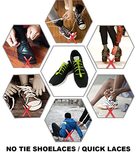 image for VESONNY No Tie Shoe laces, Elastic and Reflective Shoelaces with Lock 