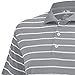 adidas Golf Men's Classic 2 Color Stripe Polo Shirt, Mid Grey/White, Small