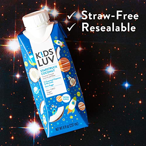KidsLuv Vitamin Enhanced drinks, Pack of 16, Starstruck Coconut, Zero