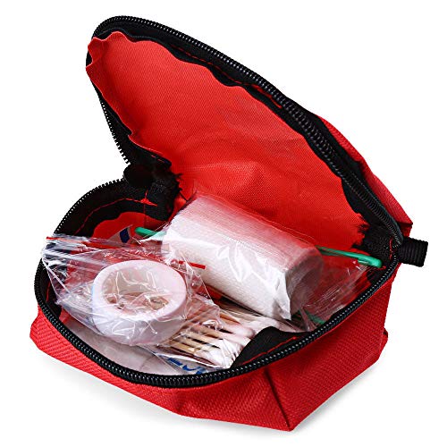 MaxFox Outdoor Sports First Aid Kit,Travel Emergency Medicinal Canvas Zipper Bag Home Bag Case for Hiking & Camping, Business Trips